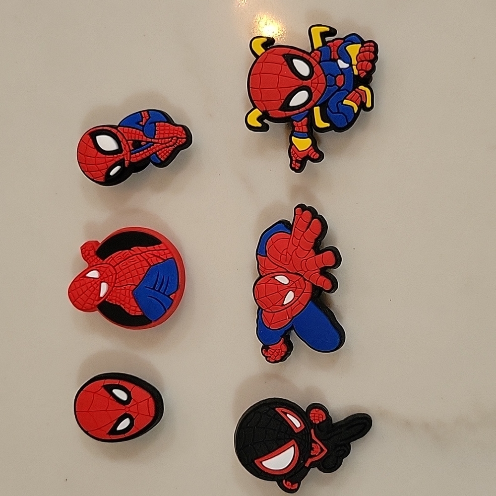 6pcs Spydey Characters Croc Shoe Charms